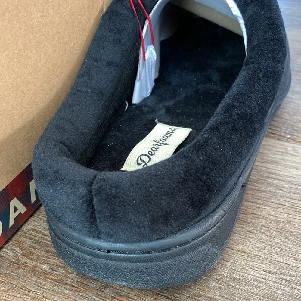 New Men's Dearfoams Memory Foam Slippers Size M
